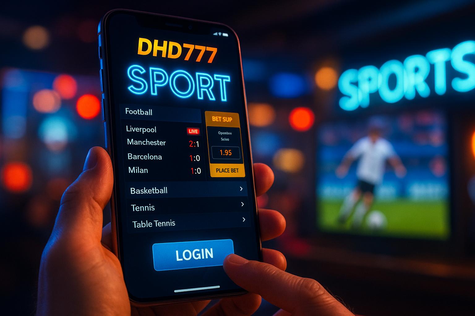 Apostas esportivas no cassino online DHD777